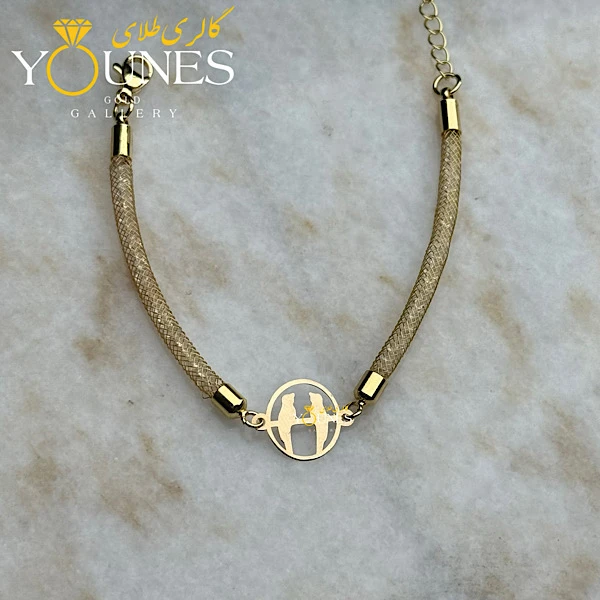 دستبند طلا سواروسکی مرغ عشق